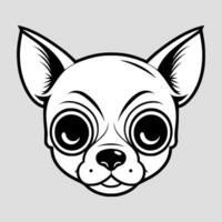 Cute dog vector black and white cartoon character design collection. White background. Pets, Animals.