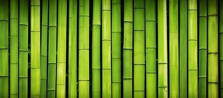 AI generated Natural green bamboo background. photo