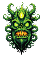 ai généré vert monstre les plantes personnage conception illustration sur transparent Contexte png