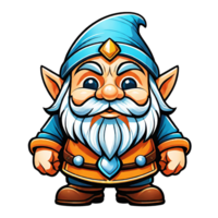 AI generated Dwarf cartoon character design illustration on transparent background png