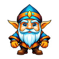 AI generated Dwarf cartoon character design illustration on transparent background png