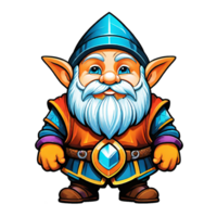 AI generated Dwarf cartoon character design illustration on transparent background png