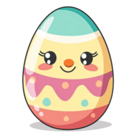 AI generated Easter egg cartoon style png