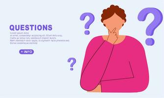 Flat questions concept illustration vector