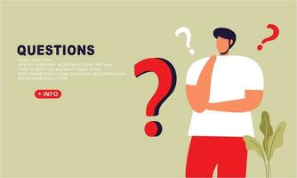 Flat questions concept illustration vector