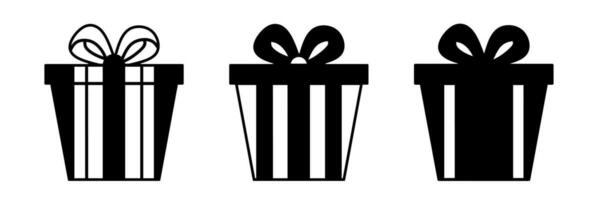 Gift box illustration. Gift box icon vector set. Design for business. Stock vector.