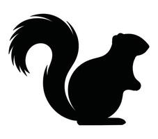 Black and white vector illustration of african ground squirrel.