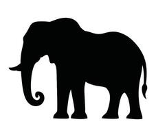 African Elephant. Vector image. White background.