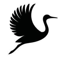 Vector, isolated silhouette of african finfoot. vector