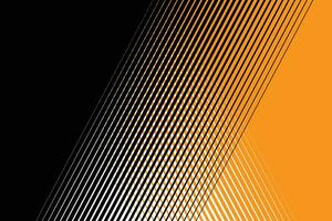 Thin straight line smooth transition from black to yellow line pattern background. vector