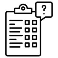 Questionnaire icon line vector illustration