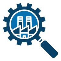 Industry Analysis icon line vector illustration