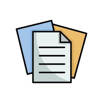 documentos icono vector diseño modelo sencillo y limpiar