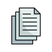 papers icon vector design template simple and clean