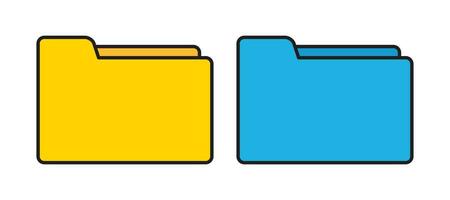 Set of Flat Folders Illustration vector