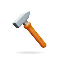 3d Hammer Tool Isolated vector