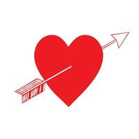 Heart With Arrow Shot Through Icon vector