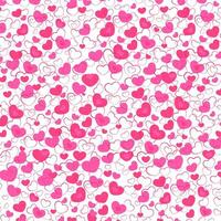 Pink Overlapping Heart Pattern Background Set vector