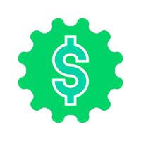 Dollar Cogwheel Icon vector