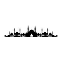 Mosque icon. Flat illustration of mosque vector icon for web design