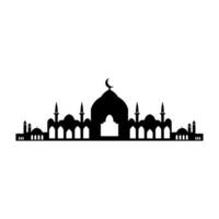 Mosque icon. Flat illustration of mosque vector icon for web design