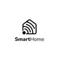 Smart Home Signal Logo Design Template Vector Illustration