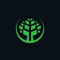 Modern Tree Logo Design Template Vector Illustration