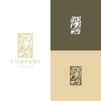 Exclusive Plumage Impressive Bird Logo Design vector