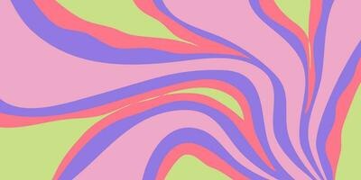 Psychedelic trippy y2k retro background swirl. Simple vector illustration. Groovy wave print. Vintage background. Psychedelic groovy spiral.