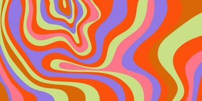 Psychedelic trippy y2k retro background swirl. Simple vector illustration. Groovy wave print. Vintage background. Psychedelic groovy spiral.