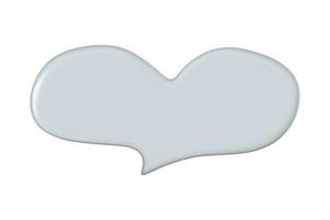 3d speech balloon for text. Cloud for message talk. Speak dialog box. 3d vector render.