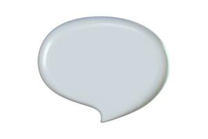 3d speech balloon for text. Cloud for message talk. Speak dialog box. 3d vector render.