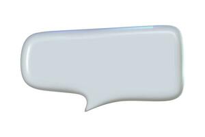 3d speech balloon for text. Cloud for message talk. Speak dialog box. 3d vector render.