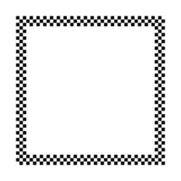 Square chess frame. Racing chess border. Design for motorsport, rally and drag racing. Isolated vector illustration on white background.