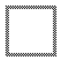 Square chess frame. Racing chess border. Design for motorsport, rally and drag racing. Isolated vector illustration on white background.