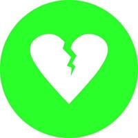 broken hearts icon on circle background vector