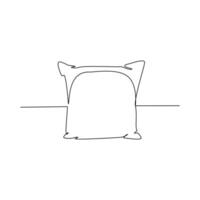 Pillow drawn in line art style vector