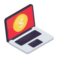 Premium download icon of online money vector