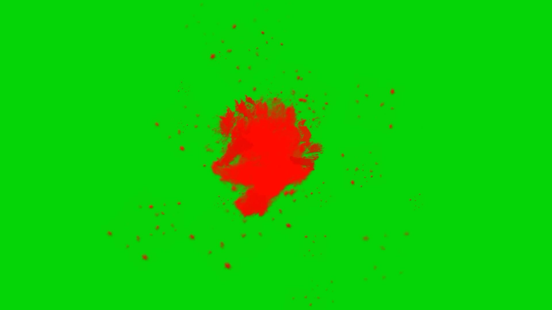 Red liquid color splash effect, blood splatter effect animation