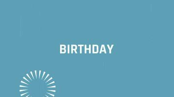 Animation Happy birthday. Animated motion graphics for video editing and content creators