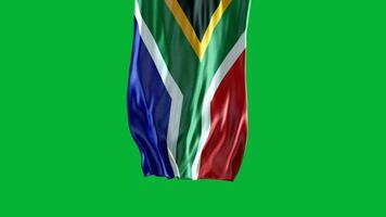 The flag of south africa waving in the wind video