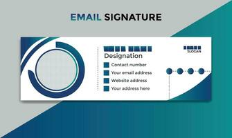 Free vector email signature template design or personal social media cover template