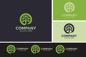 Elegant Eco-Friendly Logo Set in Vibrant Hues vector