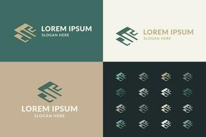 Elegant Monogram Logos in Modern Hues vector