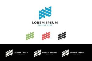 Geometric Harmony, A Multicolored Logo Set vector