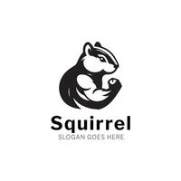 Mighty Squirrel Logo - Strength and Simplicity vector