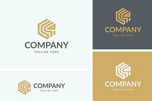 Bold Geometric Logo Concepts on Neutral Backgrounds vector