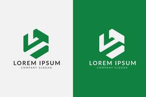 Elegant Abstract Logo Comparison on Dual Backdrop vector