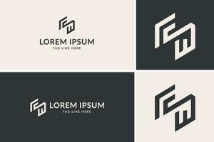Modern Monochrome Logos, A Quartet of Style vector