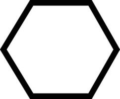 hexagon vector icon symbol isolated on white background
